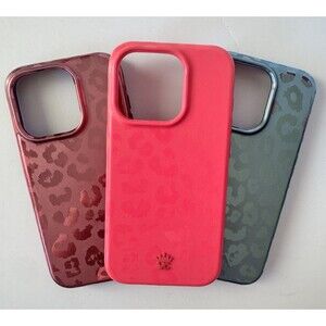 VELVET CAVIER iPhone 15 Pro Case Bundle - 3 Metallic & Matte Glossy Gently Used